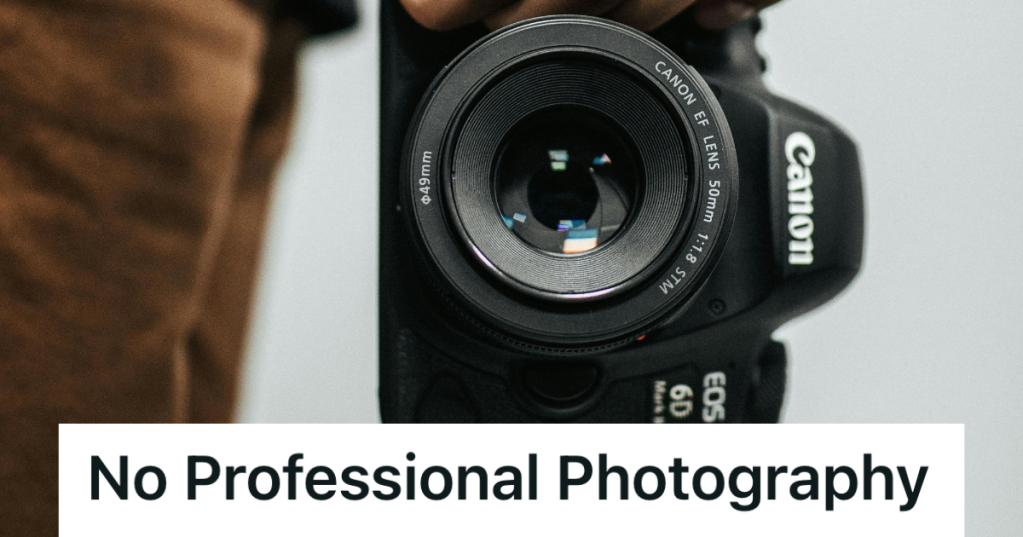 photographer with high quality lens