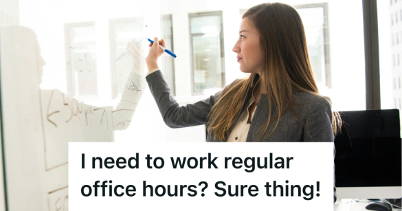 professional woman writing on a white board