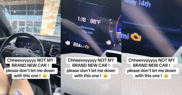 The dashboard of a new Chevy Traverse