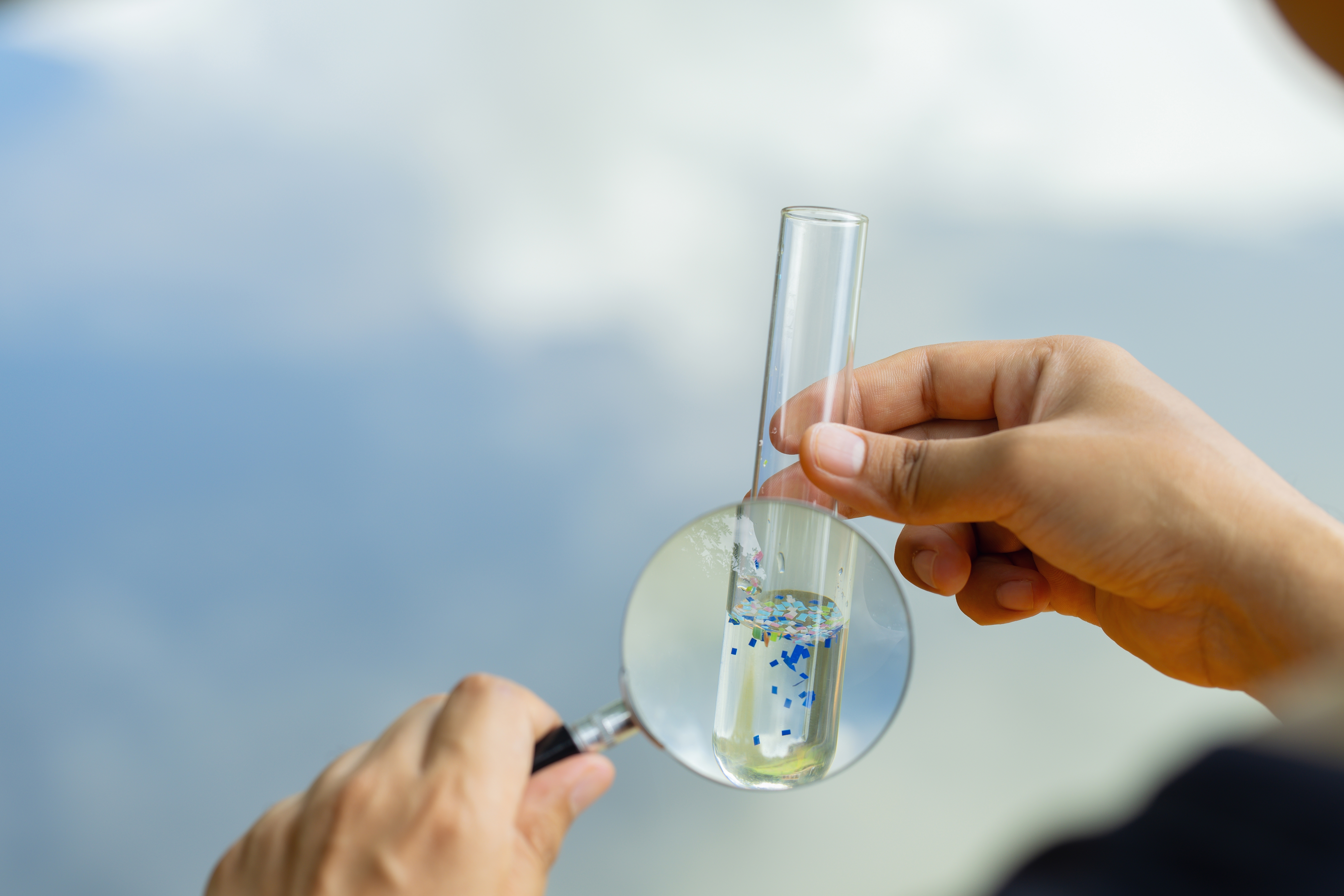 finding microplastics in water