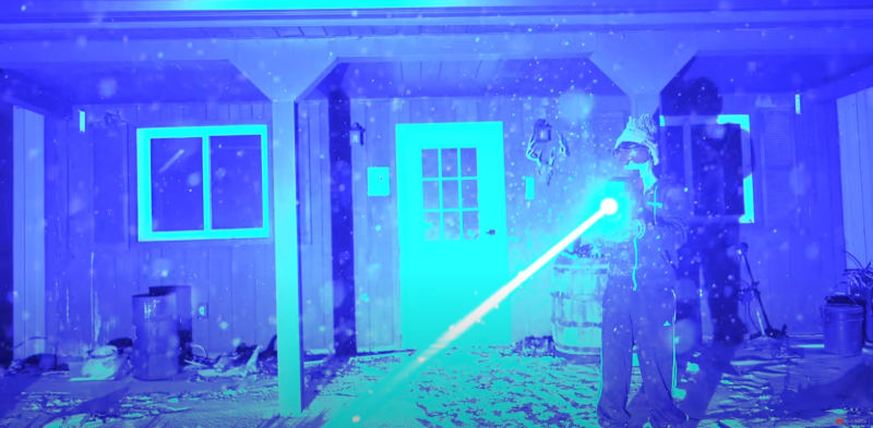 styropyro operating a laser