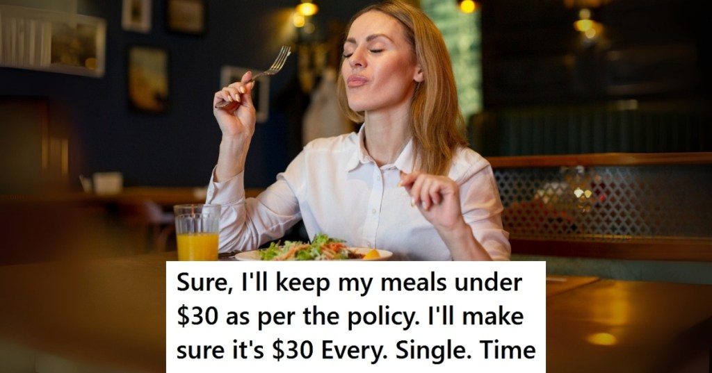 Business woman eating lunch at restaurant