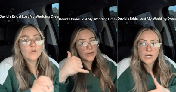 woman talking in her car