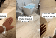 An Employee Tried To Give A Traveler A Romantic Surprise, But Ended Up Flooding Her Hotel Room In The Process