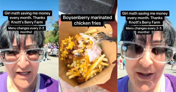 woman at an amusement park