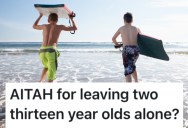 She Left Her 13-Year-Old Son And His Friend Unsupervised At A Beach, And The Other Boy’s Mom Got Upset With Her