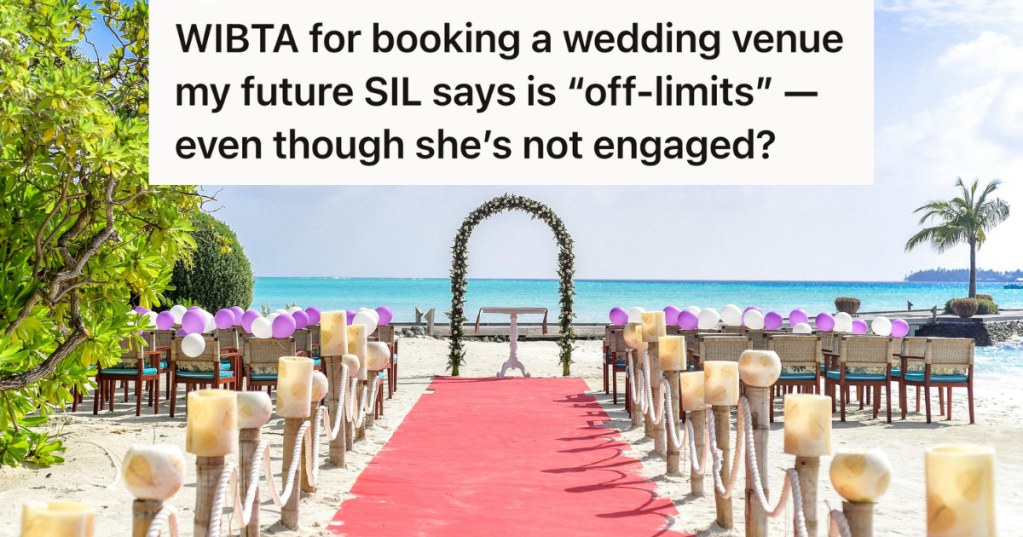 tropical looking wedding venue