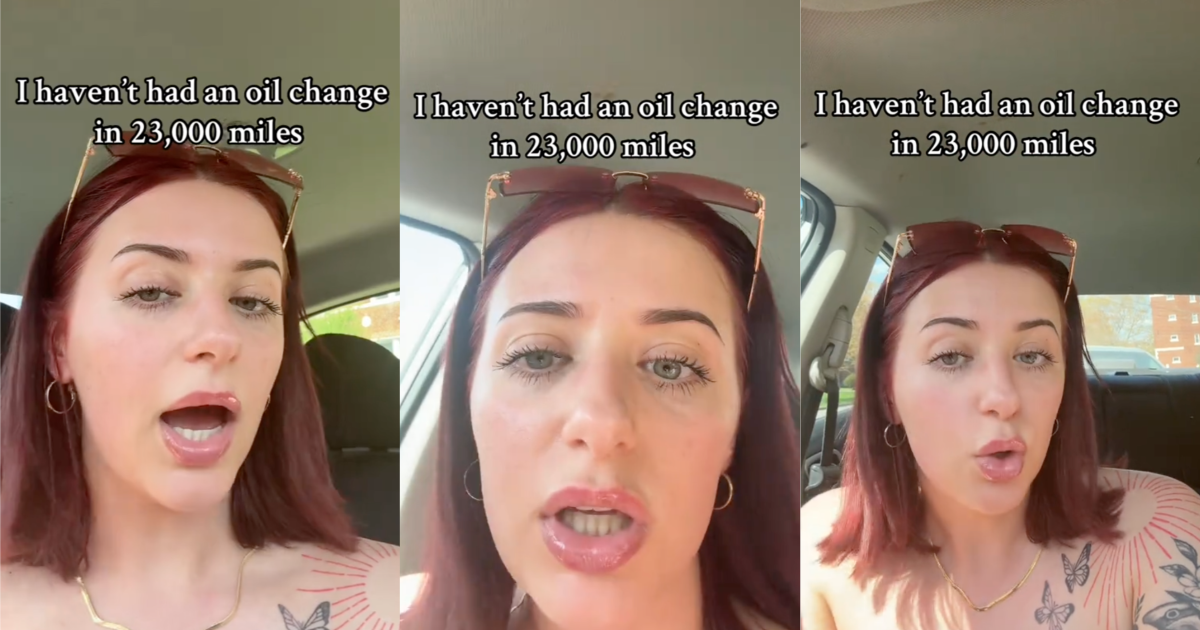 woman talking about oil changes