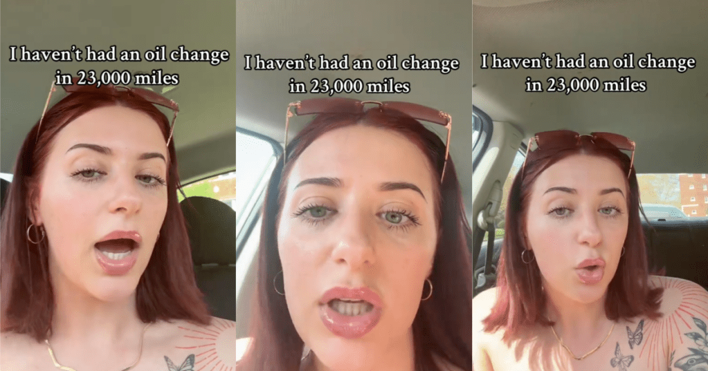 woman talking about oil changes