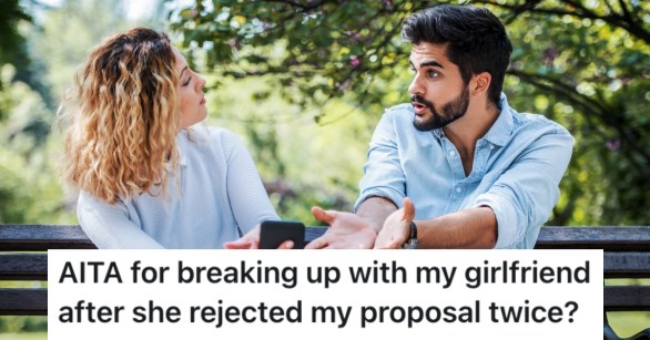 couple arguing on park bench