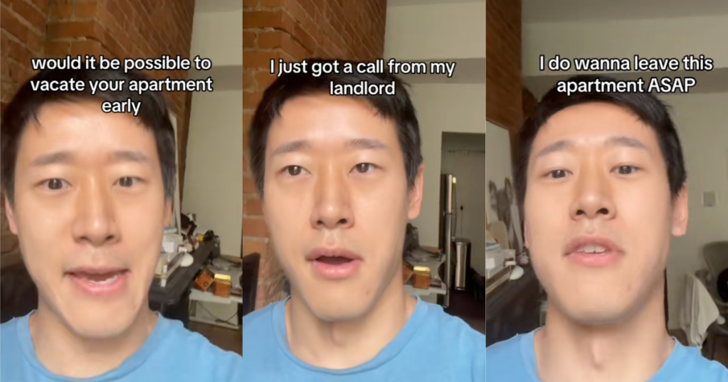 man talking about his landlord