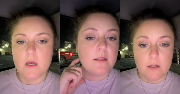 woman talking about her haircut