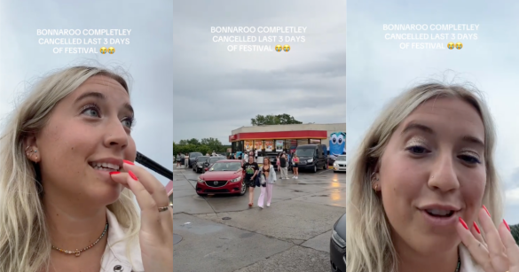 woman talking about bonnaroo