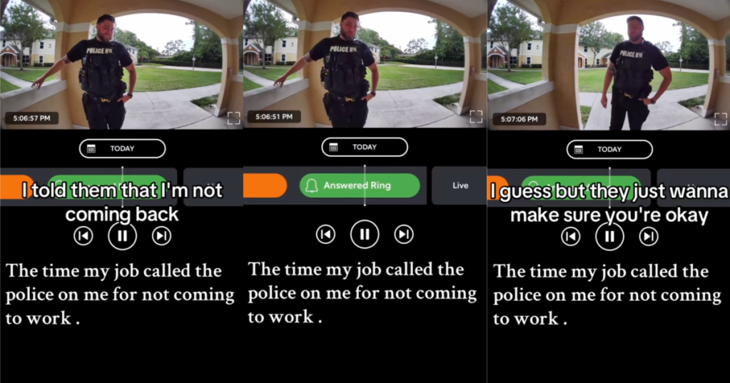 cop at someone's door