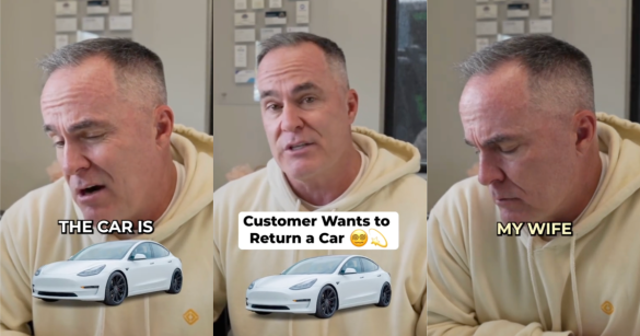 man talking about cars