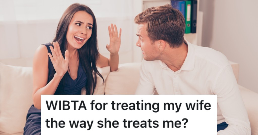 couple arguing on a couch