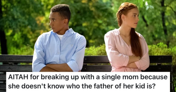 couple ignoring each other on a park bench