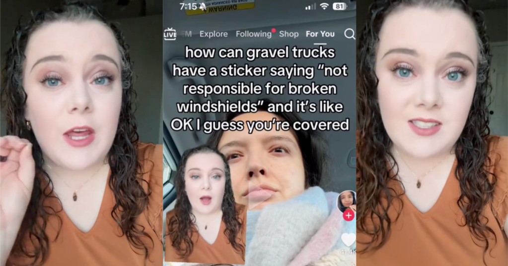 woman talking about car damage