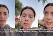 A Walmart Customer Caught A Worker Going Through Her Glove Compartment When She Brought Her Car In For An Oil Change