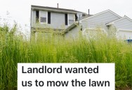 Landlord Wanted Them To Mow The Lawn, But They Wouldn’t Do It Because They Argued They Technically Didn’t Even Have A Lawn