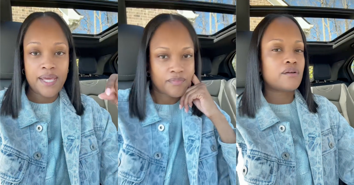 woman sitting in her car