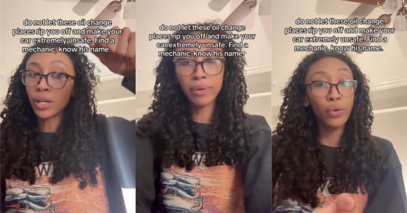 woman talking about jiffy lube