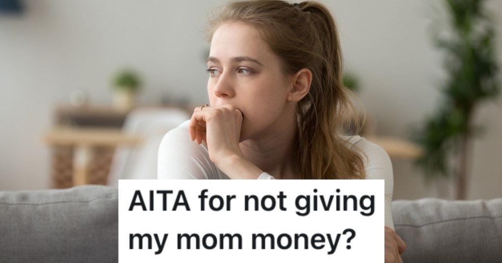 woman thinking on a couch