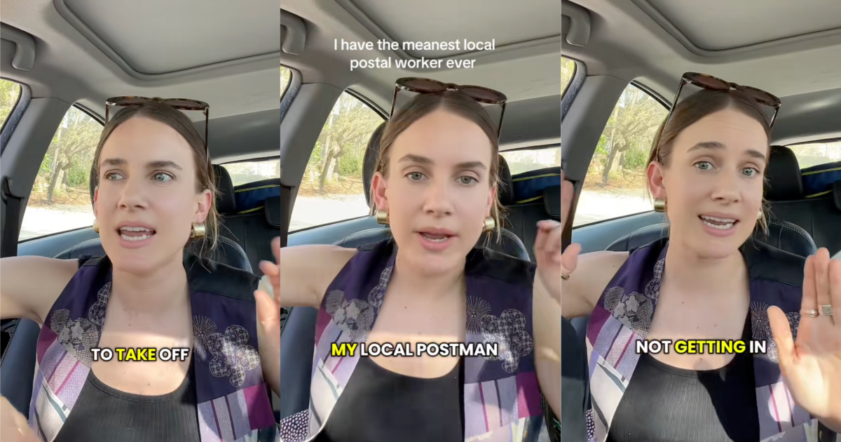 woman talking in her car