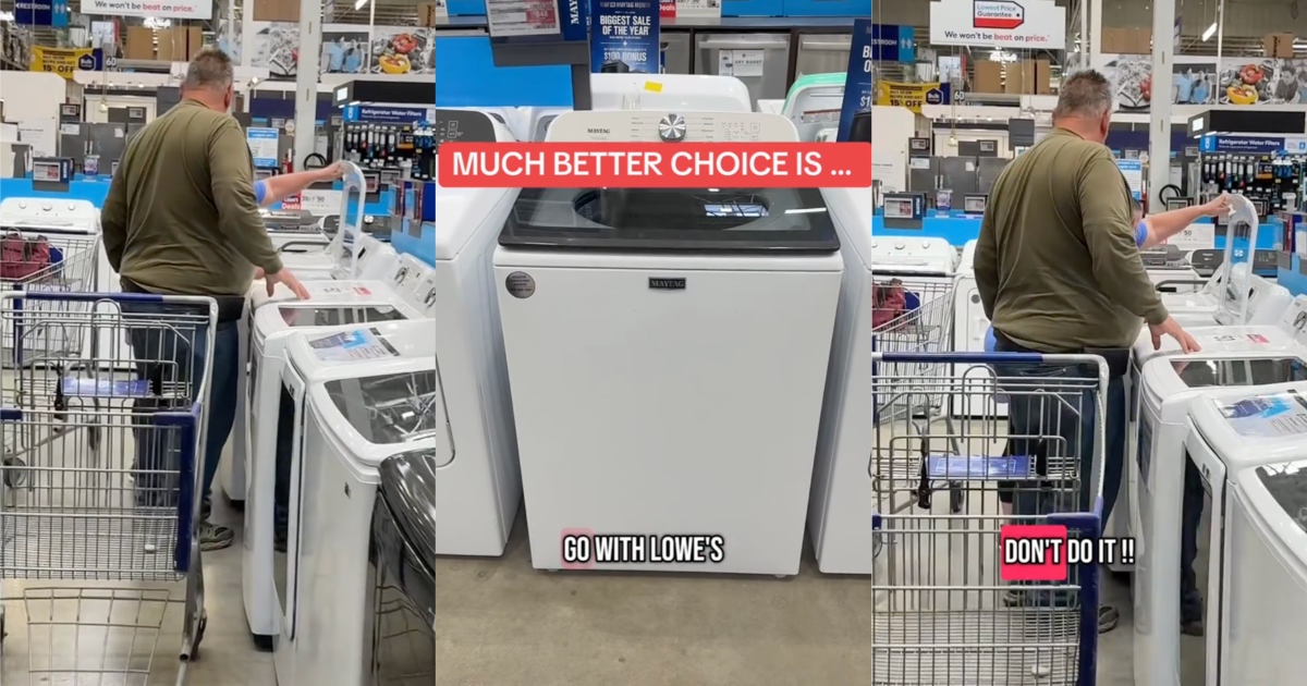 washing machines in a store