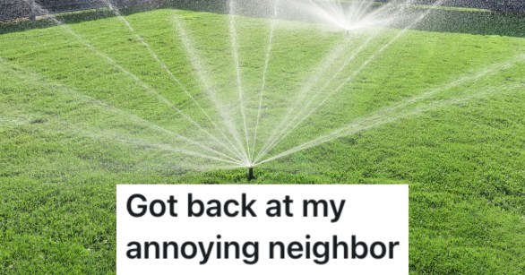 sprinklers in a yard