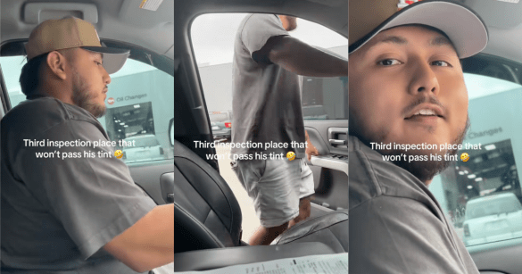 man sitting in a car