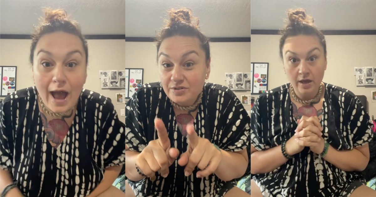 woman talking about tip money