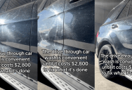 A Car Owner Said His Vehicle Was Heavily Damaged By A Car Wash – ‘It costs $2,800 to fix.’