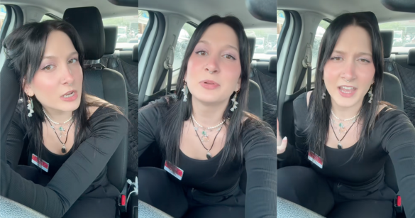 woman talking to tiktok viewers