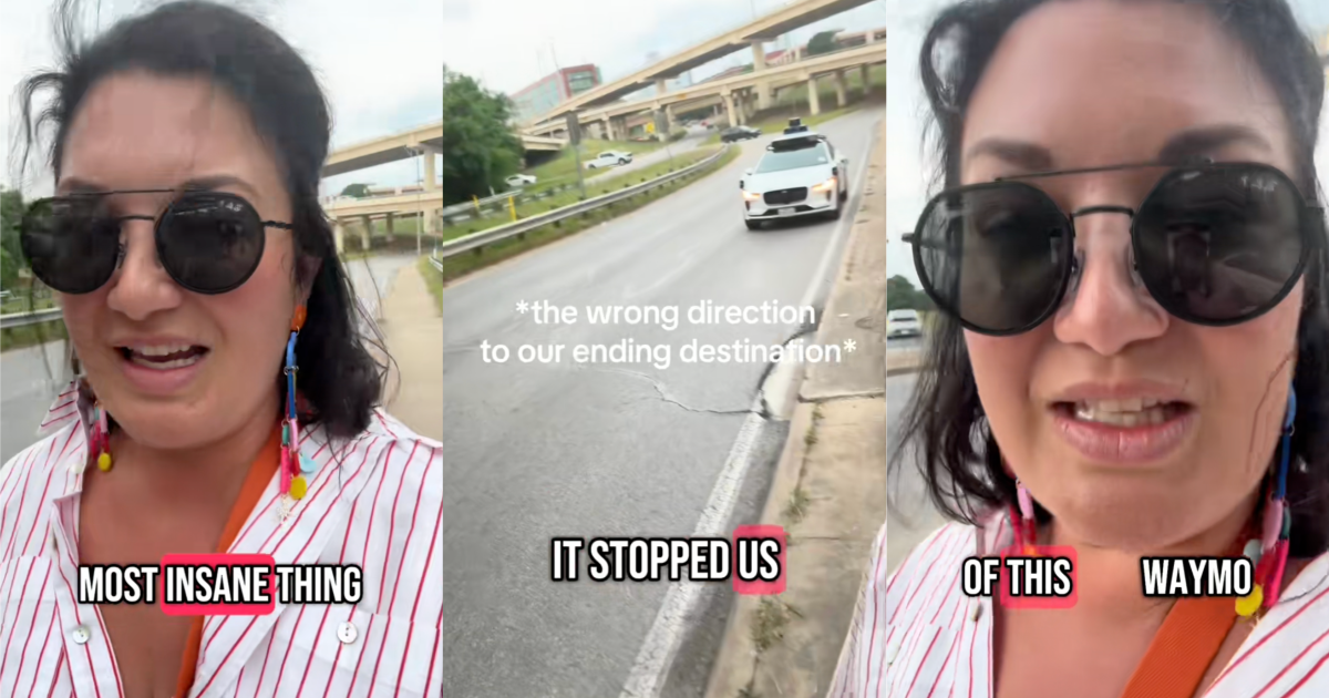 A Waymo Customer Said That Her Trip With The Self Driving Car Company Didnt Go Well woman walking down a street