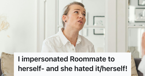 woman complaining on the couch