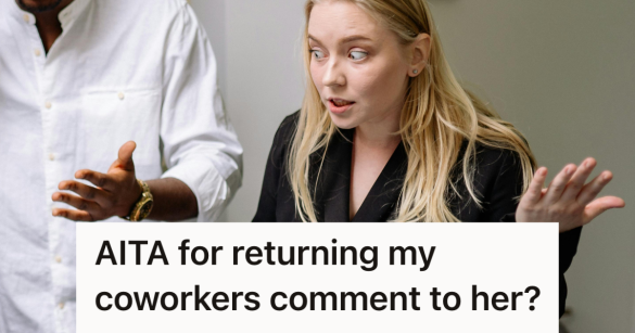 woman looking annoyed at her coworker