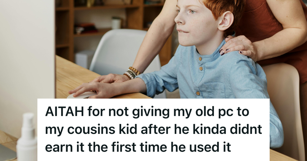 young kid playing on a computer