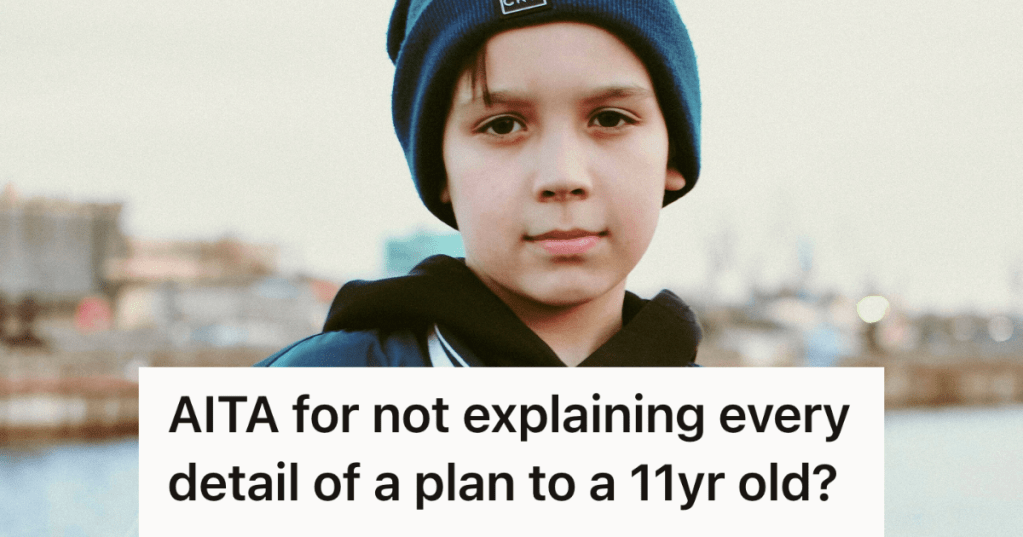 11 year old boy making a serious face