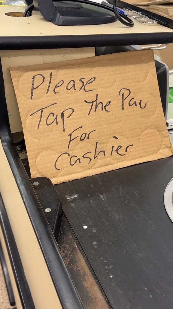 The checkout counter at a Dollar General