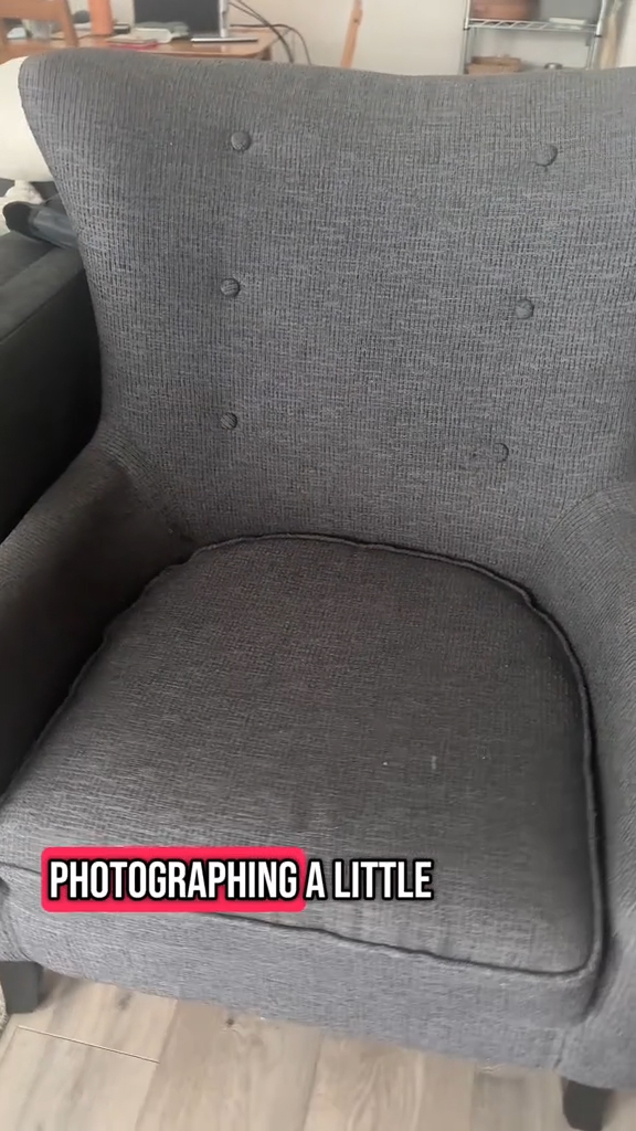 Kristin Huges in her living roo