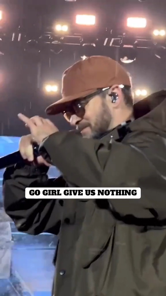 Justin Timberlake on stage in Transylvania