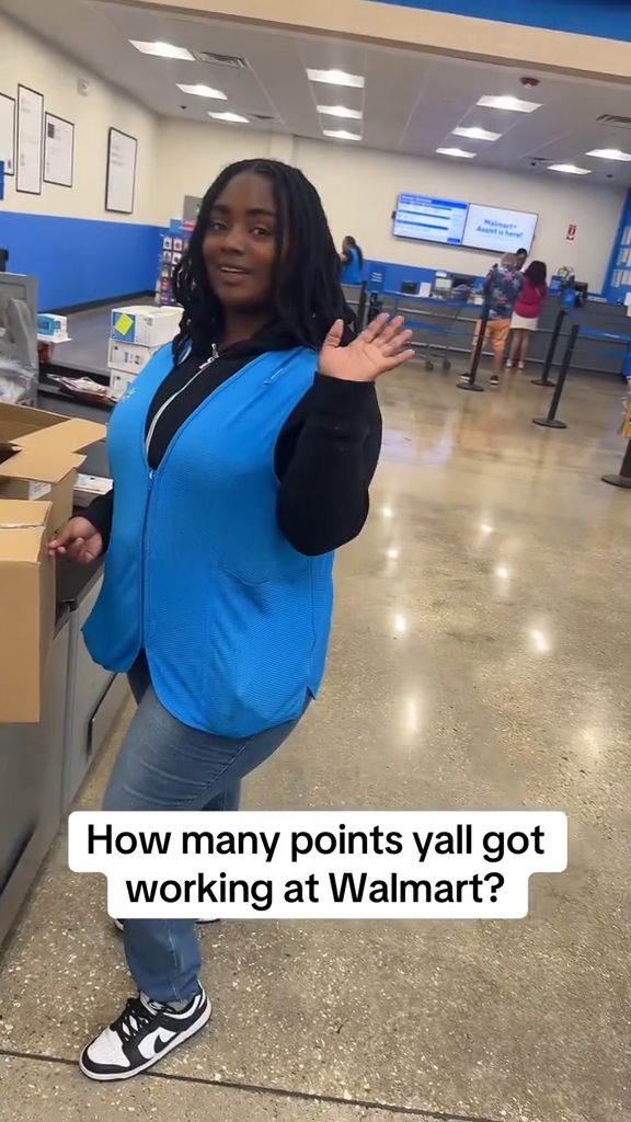 Employees at a Walmart