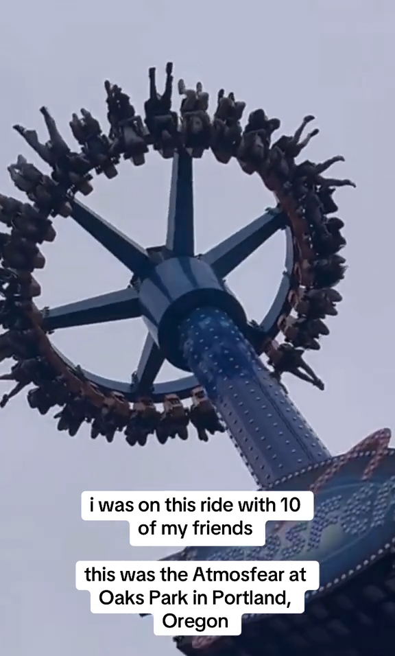 A spinning ride at a theme park