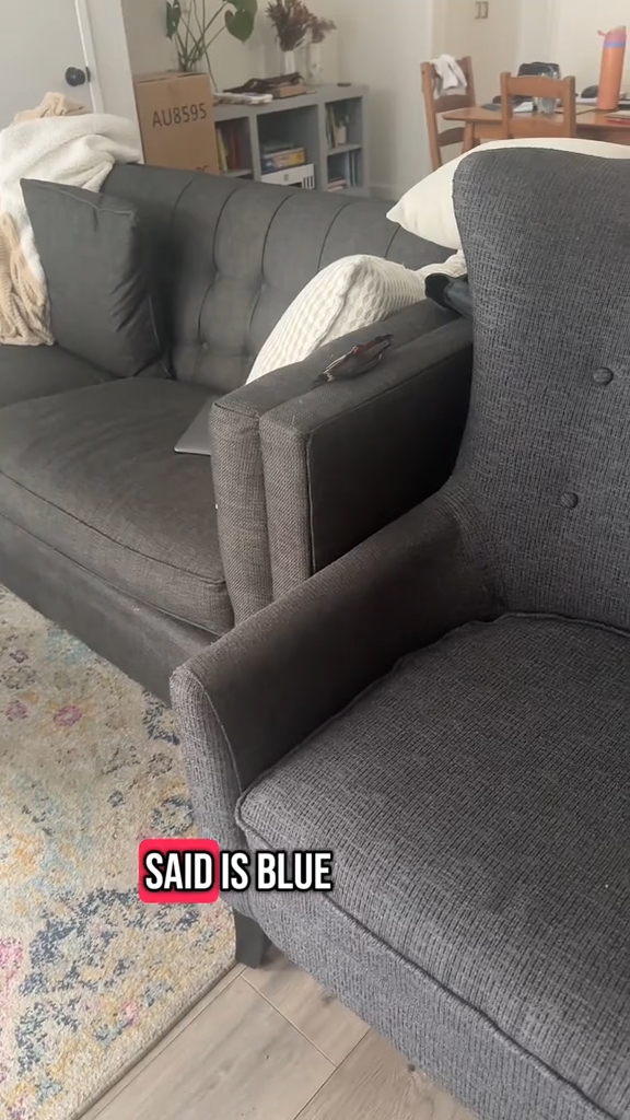 Kristin Huges in her living roo