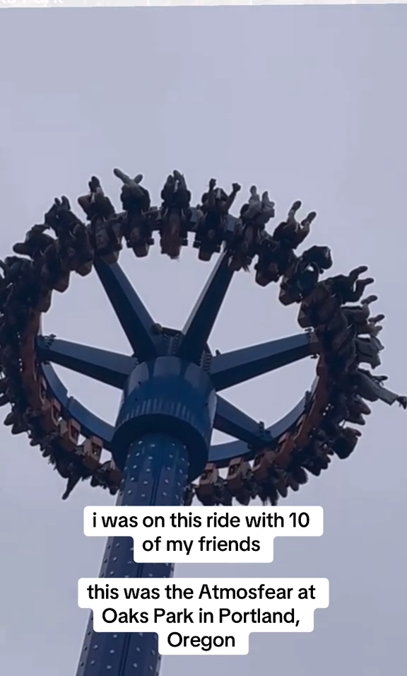 A spinning ride at a theme park