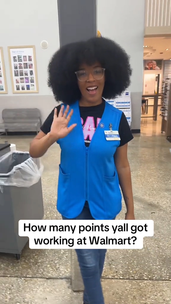 Employees at a Walmart