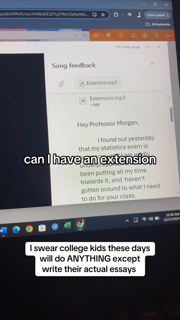 Morgan Hunter at her computer