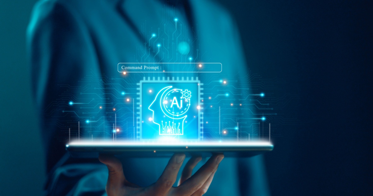 Human holding AI image