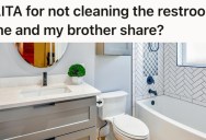 Siblings Have Been Sharing A Bathroom For Years, But After A Succession Of Disgusting Mishaps, One Is Refusing To Use Any Longer